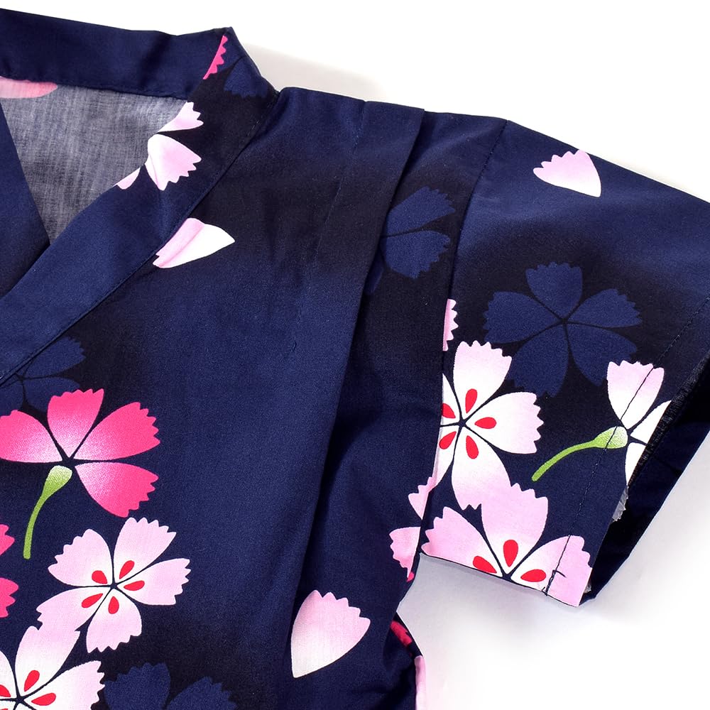 Barevné Jinbei ve stylu bonbónů 120cm Yamato Nadeshiko Dětské Jinbei Jinbei Ideální pro letní ohňostroje a letní festivaly (Dívky) (Námořnická modrá) Děti'