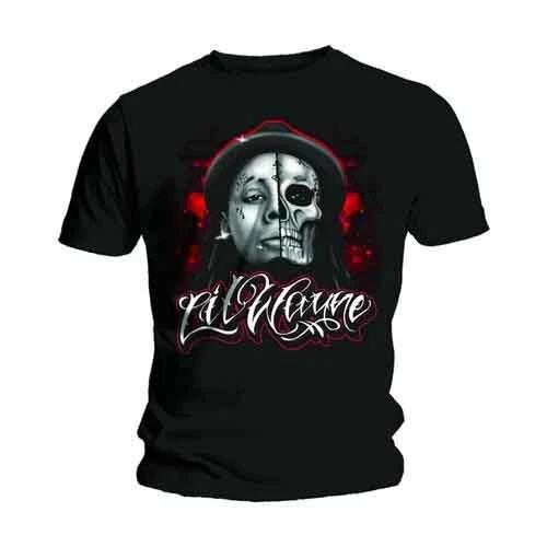 Lil Wayne T Shirt Skull Sketch Logo Official Mens Black XXL M