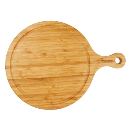 Takemi Shoji Yoshiki Kobo (YOSHIKI) Bamboo Cutting Board, Pizza Cutting Board, Round Pizza Board, Pizza Plate, Bread Cutting Board, Natural Color, YK-
