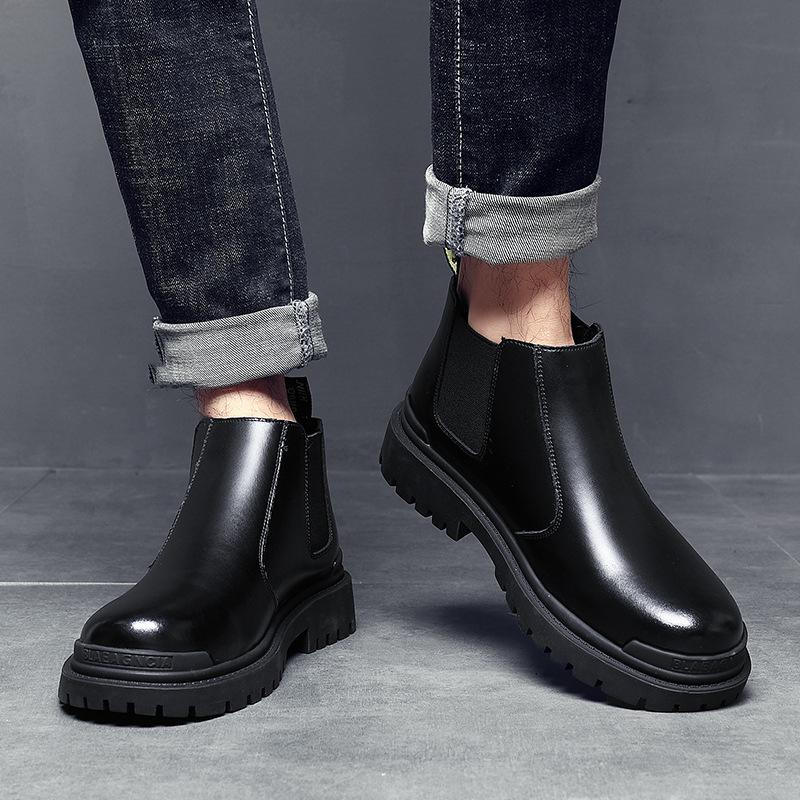 Martin Boots Men's Autumn New British Chelsea Boots Black Medium Casual Boots 2025