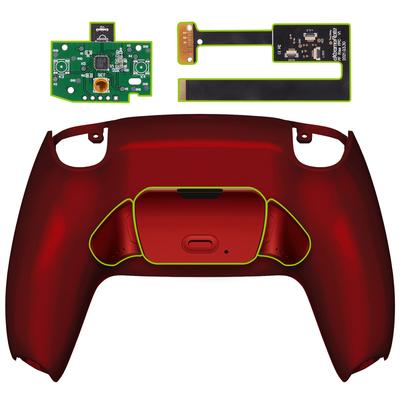 eXtremeRate Scarlet Red Back Paddle Programmable Rise Remap Kit for PS5 Controller Upgrade Board Redesigned Backshell Back Button Attachment for PS5