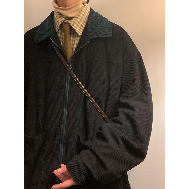 Americká retro pánská bomber bunda větrovka zapínací kabát volná cargo bunda