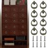 8pcs Retro Cabinet Knob Drawer Pull Classical Cupboard Pull Elegant Metal Handles set for Kitchen & Bedroom Furniture
