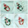 Flocked Bowknot Plush Beads Keychain Christmas Tree Beaded Cell Phone Lanyard  Kids