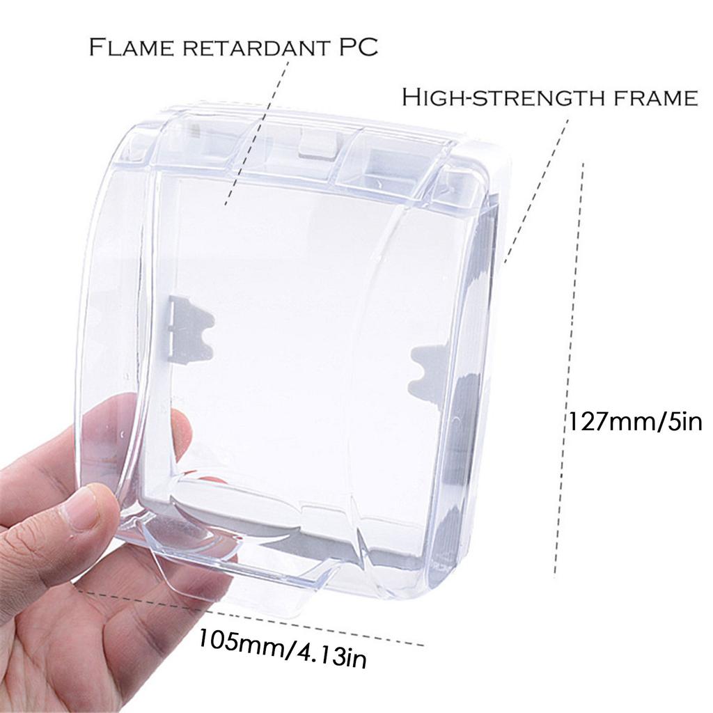 Big Waterproof Cover For Wireless Doorbell Smart Door Bell Ring Button Transparent Heavy Rain Protective Cover Waterproof Home