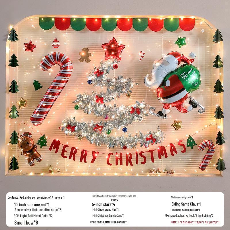 Snow-Dusted Christmas Rattan Wreath for Doorway & Window Decoration