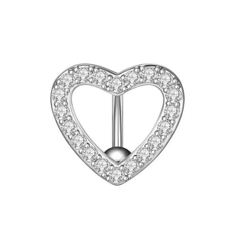 Retro Stainless Steel Titanium Belly Button Ring with Double Handcuffs Design