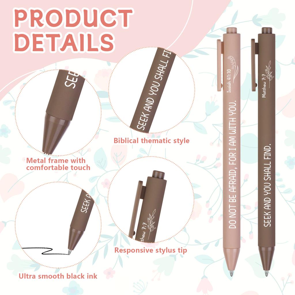 30 Pcs Christian Bible Verse Pens Gifts Bulk Religious Inspirational Scripture Ballpoint Pen For Women Men Office Sunday School