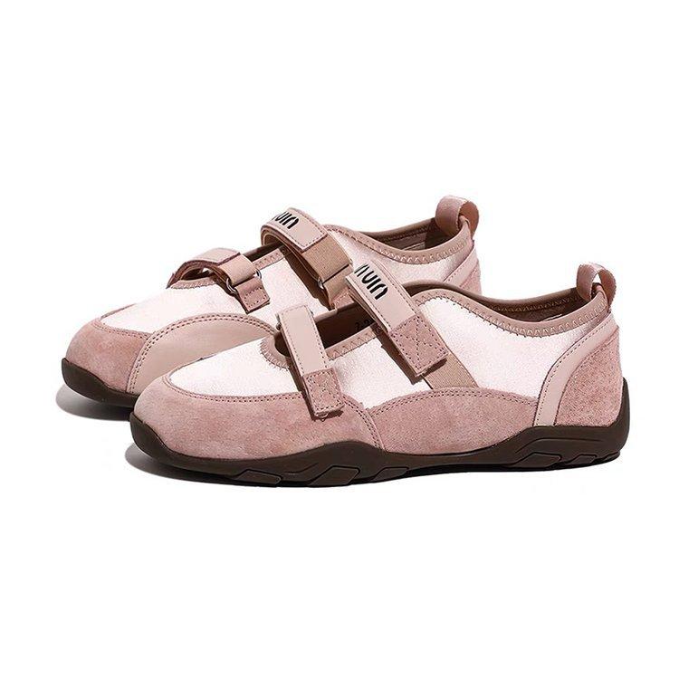 

Soft leather version~ Spring pink hollow and breathable Mary Jane platform retro loafers women s casual versatile beanie shoes 40 розовый