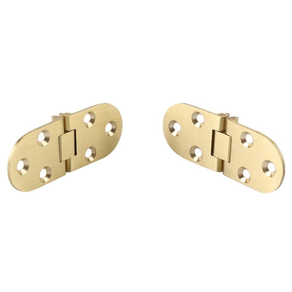 2pcs Round Edge Hinge Brass Flap Hinge Solid Drop Leaf Hinge Sewing Machine