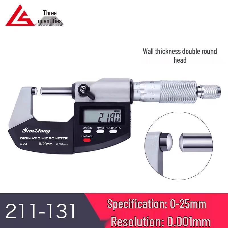 Sanliang Digital Outside Micrometer with 0.001mm Resolution
