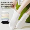 Women's Cotton Summer Lightweight Antibacterial and Deodorant Cotton Socks with Mesh Ventilation for Good Moisture Absorption