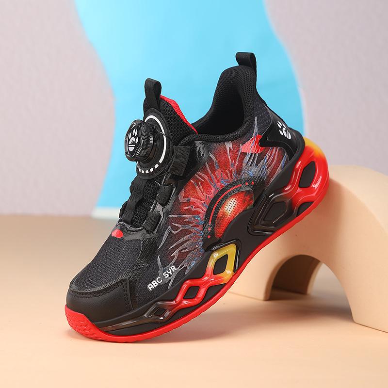 Summer Boys' Rotating Buckle Sports Shoes for Running and Basketball