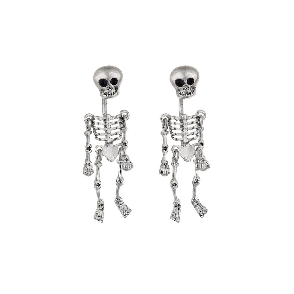 European and American Niche Style Halloween Spider Earrings Ins Personality Design Horror Elements Skull Stud Earrings