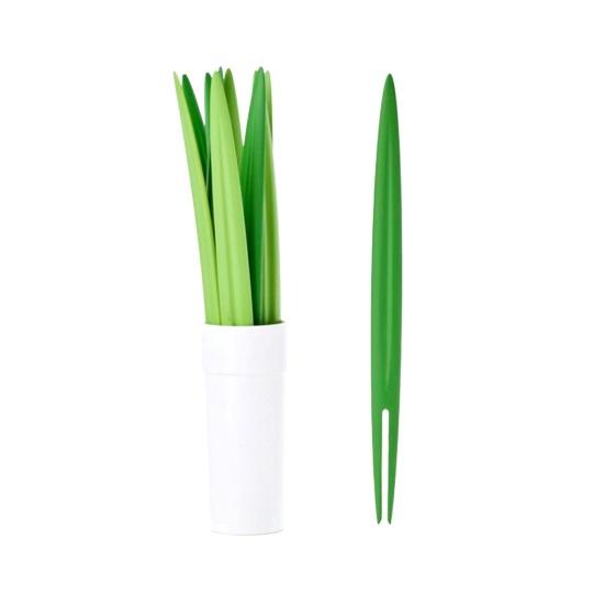 Leaf-Shaped Fruit Picks Decorative Food Skewers for Appetizers Desserts Reusable Burr-free Fruit Fork for Party Buffet Home Kitchen 1 Set