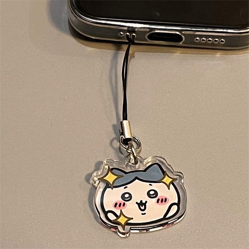 Anime Figure Keychain Mobile Phone Pendant Couple Lanyard Pendant Keychains Cell Accessories Bag Pendant Gifts