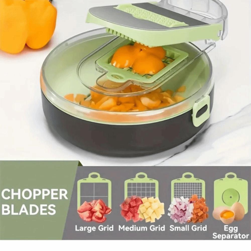 with Drain Basket Vegetable Chopper Stainless Steel Kitchen Slicer Food Grater for Onion