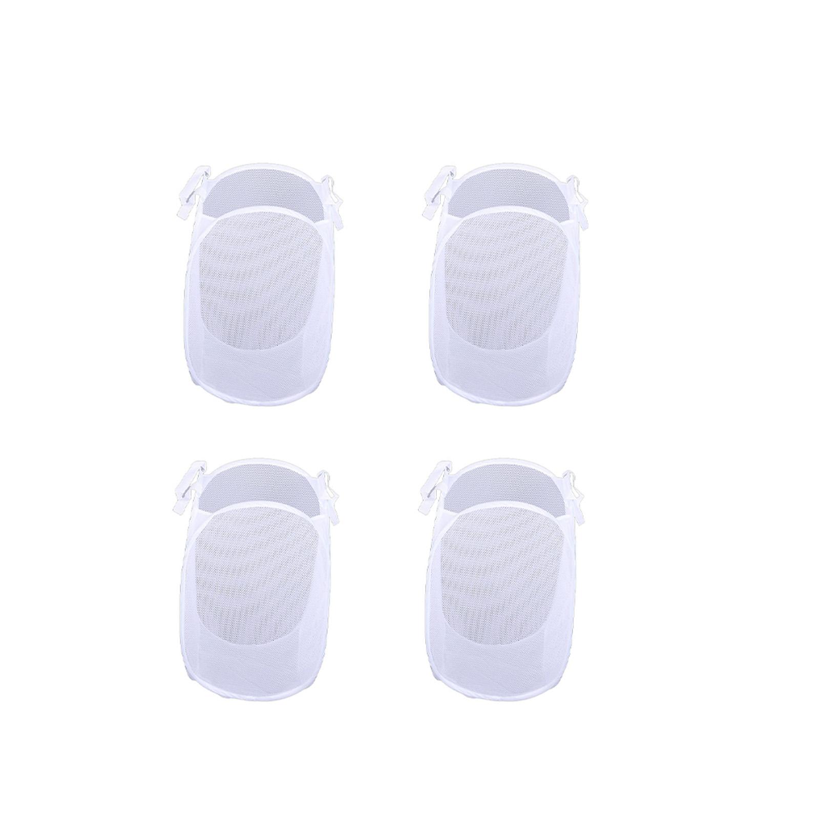 

4pcs Popup Mesh Laundry Baskets Foldable Portable Clothes Washing Laundry Hampers with Carry Handles for Home Travel College Dorm