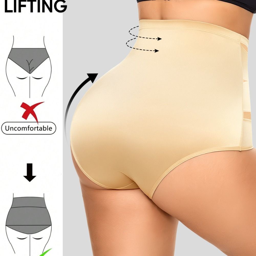 Lift Hip and Tummy Shapewear Briefs Mesh Panel Tummy Control Underwear Under Dresses