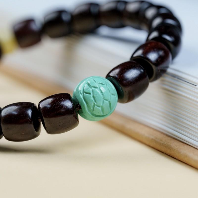 DIY Indian Rosewood Straight Cut Bracelet New Chinese Style Unisex Jewelry Daily Wear