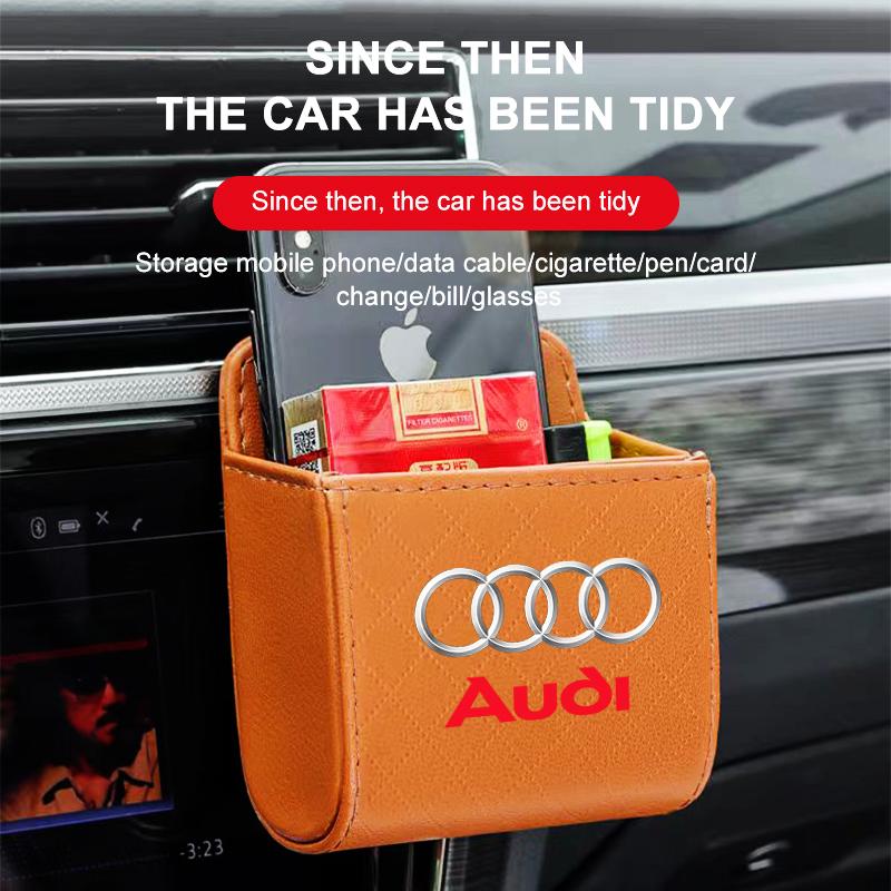 Car Air Outlet Storage Box Phone Glasses Organizer Car Goods For Audi S5 S6 S7 S4 S8 TT TTS A4 B8 A3 B6 A6 C7 C6 B7 Q5 Q7 C5 A5 B5 A7 A1 B9 Q3 A8L Q8