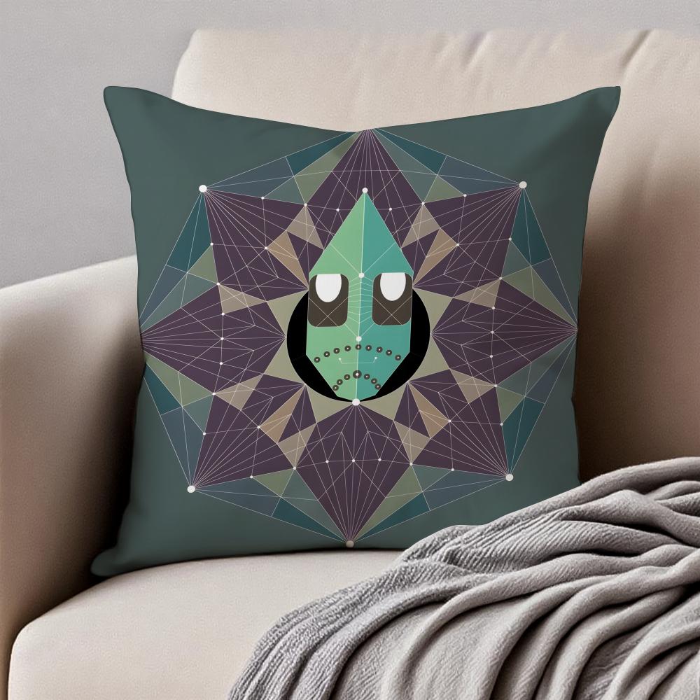 Modern Geometric Border Shading Background Art Cushion Cover Pillowcase Antidustmite Invisible Zipper Short Plush Sofa Cushion