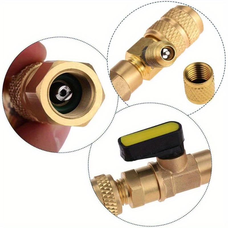 LSLANSOON HVAC Valve Core Remover Installer with Dual Size SAE 1/4 & 5/16 Port Air Conditioning Line Repair Tools for R22 R410A