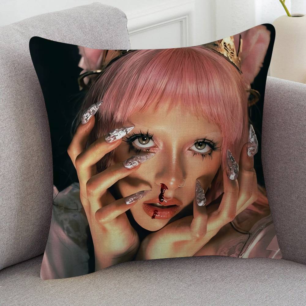 Singer Melanie Martinez Cute Cartoon Two-dimensional Pillowcase Bedroom Sofa Cushion Cover Nap Pillow Cover