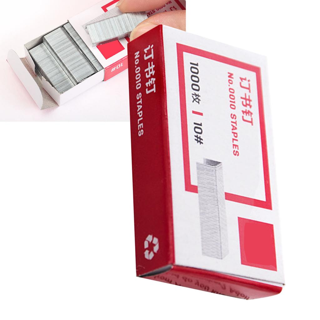 1 Box of Stapler Staple Metal Heavy Duty Paper Staple Flat Strong Staples for Office Desktop School