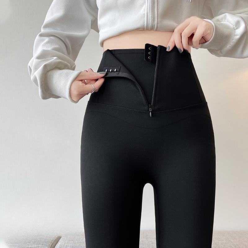 Весна Лето Новые Леггинсы Shark Женские Молнии Утягивающие Высокая Талия Фитнес Спорт — фото 9