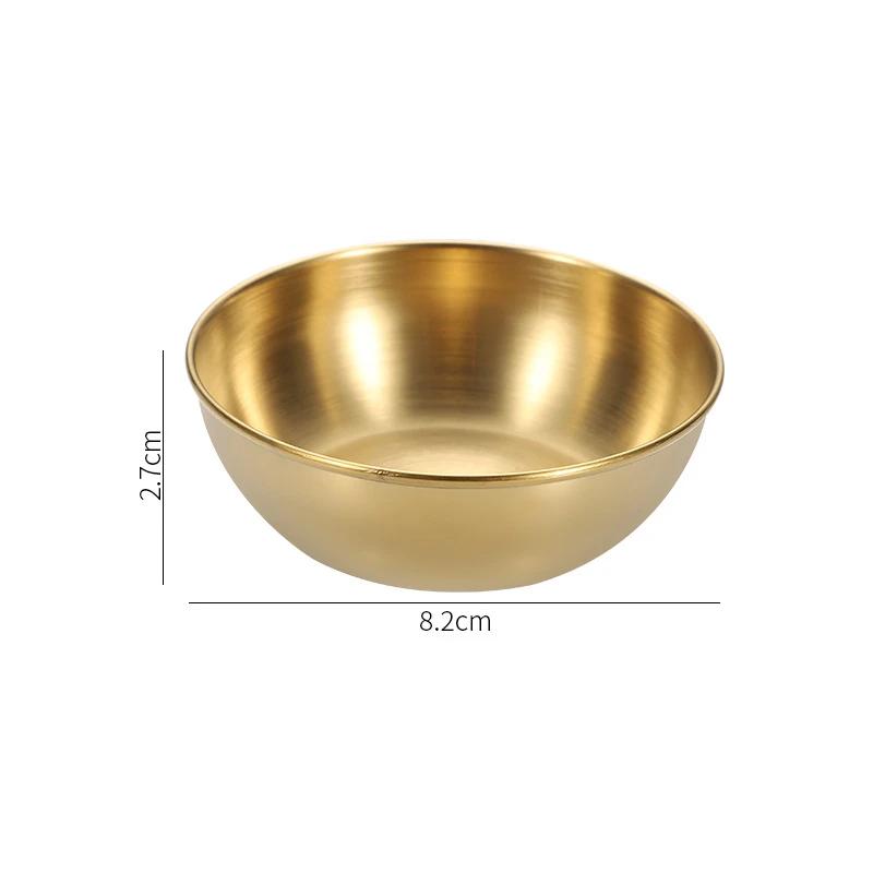 Small Seasoning Dish, Hot Pot Dipping Bowl, Sushi Vinegar Soy Saucer, Appetizer Tray, Round Stainless Steel Container