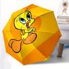 1pc Tweety Bird Looney Tunes Automatic Open/close Folding Portable Umbrella with 8-Rib Structure for Women/Men, All-Season Use A0901029