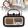 Retro Radio with   Spker Memory Card USB Playback Solar Battery Powered Rechargble Portable AM FM Radio for Outdoor Camping