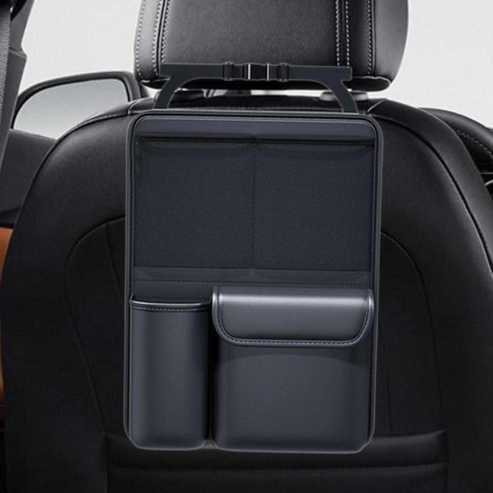 

Органайзер для заднего сиденья автомобиля, карманы для хранения из искусственной кожи, сумка на спинку сиденья, универсальная для автомобилей чёрный