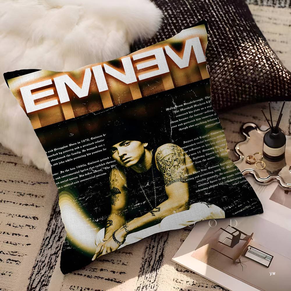 Rapper Singer E-Eminem Pillow Cushion Cover Pillowcase Living Room Sofa Home Decor Customized