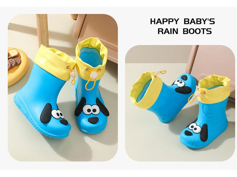 Cartoon Kids' Waterproof Rain Boots - Cute and Trendy for All Seasons