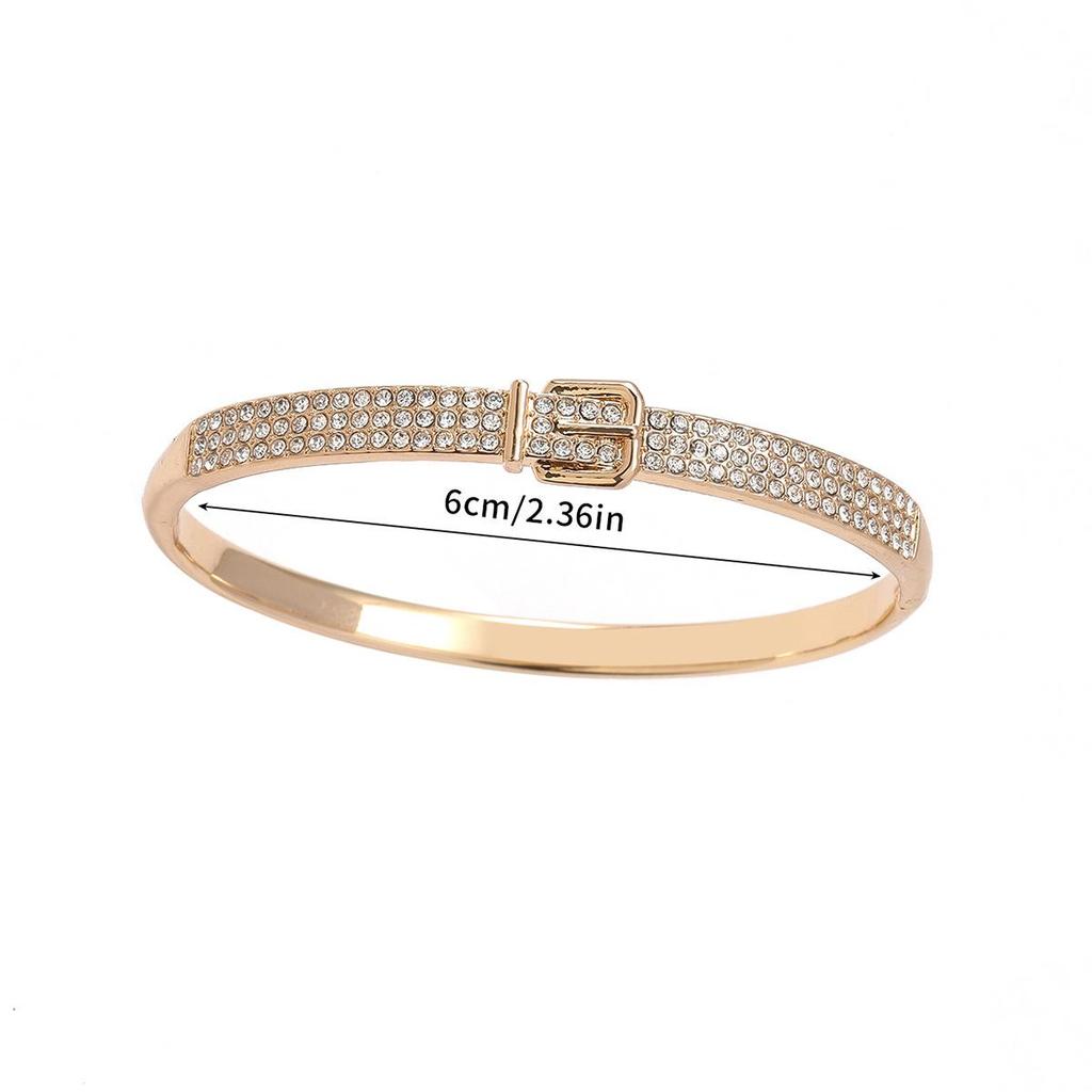 Exquisite Three-Row Rhinestone Bracelet: Light Luxury Minimalist Jewelry for Women