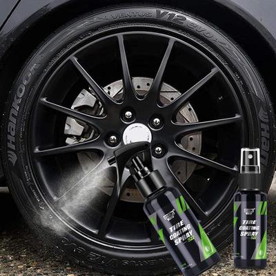 Kit de pulverizare pentru strălucirea anvelopelor de 50 ml și 100 ml pentru strălucire neagră profundă a anvelopelor, acoperirea cu acoperire pentru a proteja împotriva lucrărilor de crăpare și decolorare