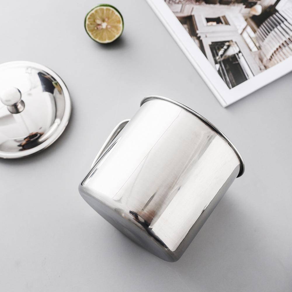 With Lid Stainless Steel Water Cup Portable Cold Drink Cup Gargle Cups Coffee Mug Office Use