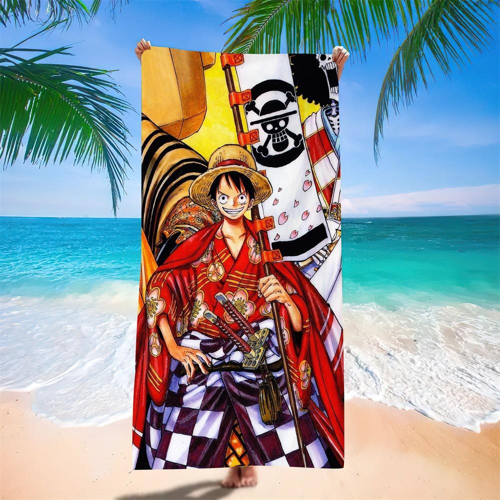 New Anime Character Printed Microfiber Beach Towel Quick Dry Water Absorbent Bath Towel