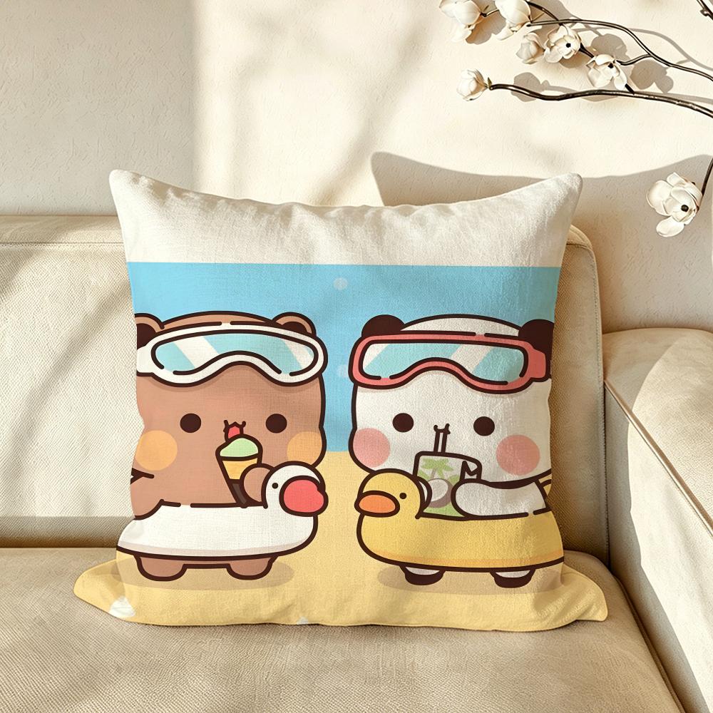 Character ddudu bbubu Cushion Cover Pillow Case Antidustmite Pillowcase Silky Short Plush Sofa Cushion Cover hot