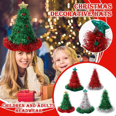 Noel Baba Şapkası Noel Dekorasyonu Şapka Noel Ağacı Başlığı Kafa Bandı Aksesuarları