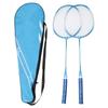 Badminton Racket Set Iron Alloy Air Resistance Reduction Lightweight Sports Badminton Racket with Storage Bag for