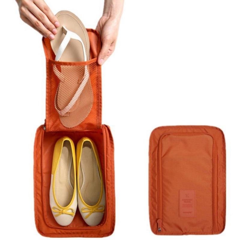 Portable Folding Shoes Storage Bag Multifunctional Waterproof Travel Sneaker Shoes Bag Pouch Organizer Handheld Case 6 Colors