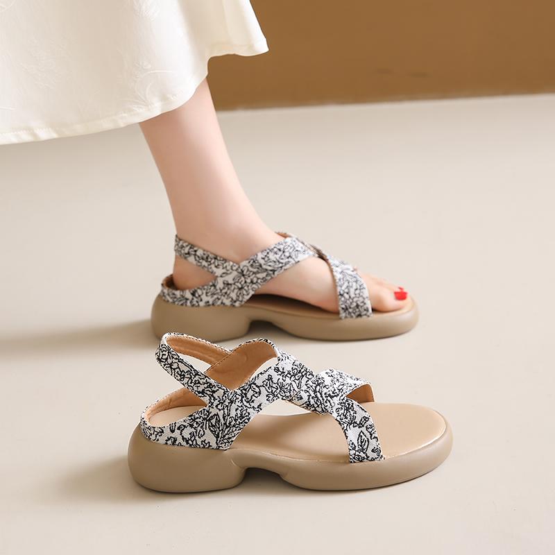 

CRLAYDK женские сандалии на плоской подошве, нарядные, летние, удобные, с ремешком на щиколотке, для прогулок на открытом воздухе, с открытым носком, пляжные, без застежек, повседневная обувь, тапочки 37