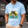 2026 New Pure Cotton Tshirt Fishing So Good Even The Fish Tell My Story Fun Slogan Print Crew Neck Short Sleeve Casual Top