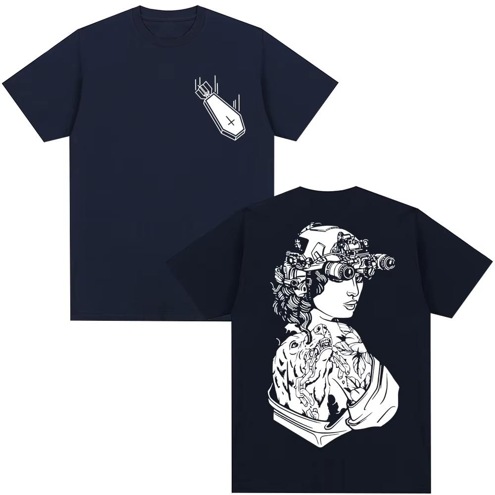 Gbrs Forward Observations Group Death T Shirt Gothic Punk Skeleton T Shirts Men Women Retro Cotton Oversized T-shirts Streetwear