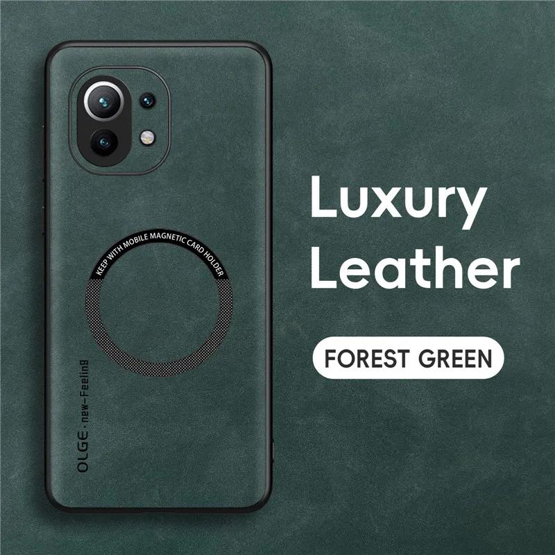 Magnetic Retro Leather Case For Xiaomi Mi 11 Pro Mi11 Pro 5G Wireless Charging Phone Case Cover