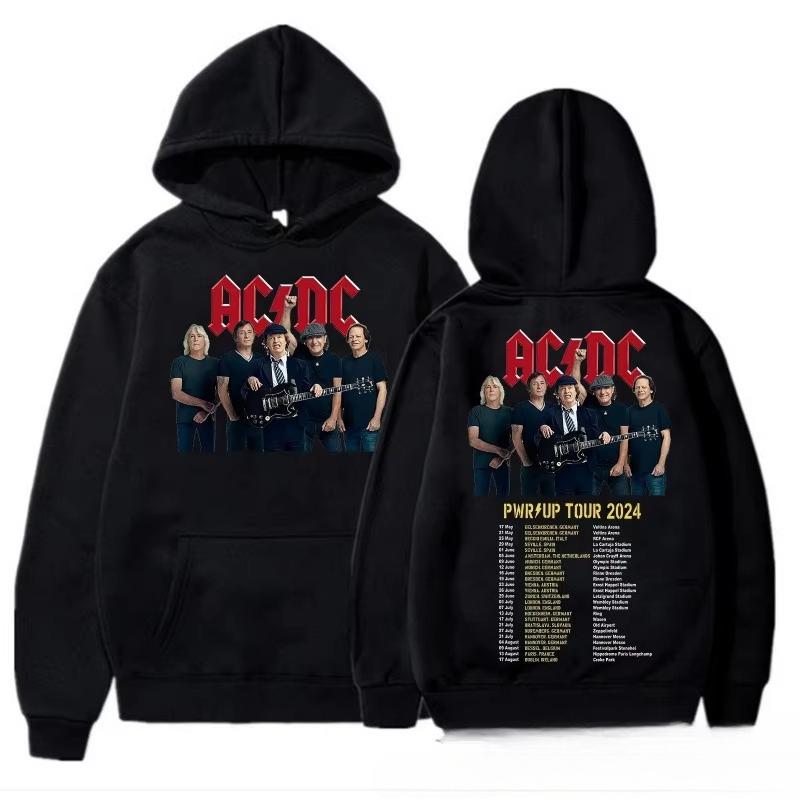 ACDC Alphabet Pattern Men's Hoodie Autumn Winter Brand Hoody Y2K Clothes Vintage Fashion New Casual Unisex Long Sleeve Pullovers