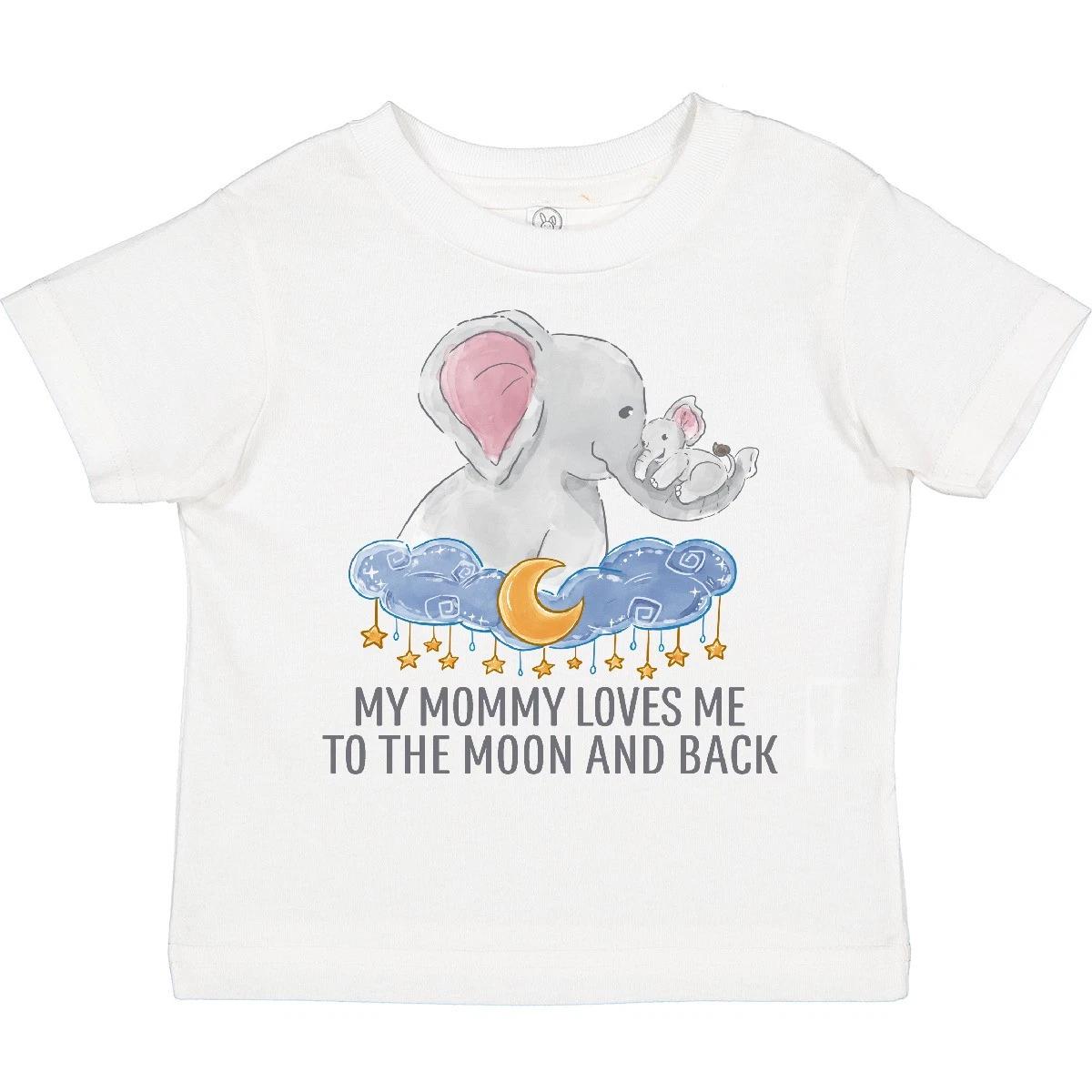 

Inktastic My Mommy Loves Me To The Moon And Back Toddler T-Shirt New Mom Mother 160
